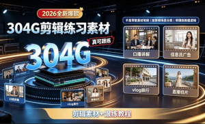 2026全新爆款304G剪辑练习素材（含课程）